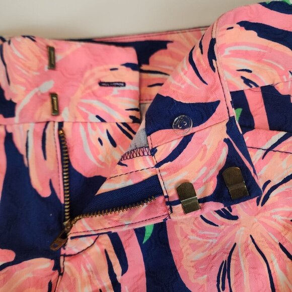 Lilly Pulitzer Flamingo shorts sz 00 summer beach - Picture 5 of 8
